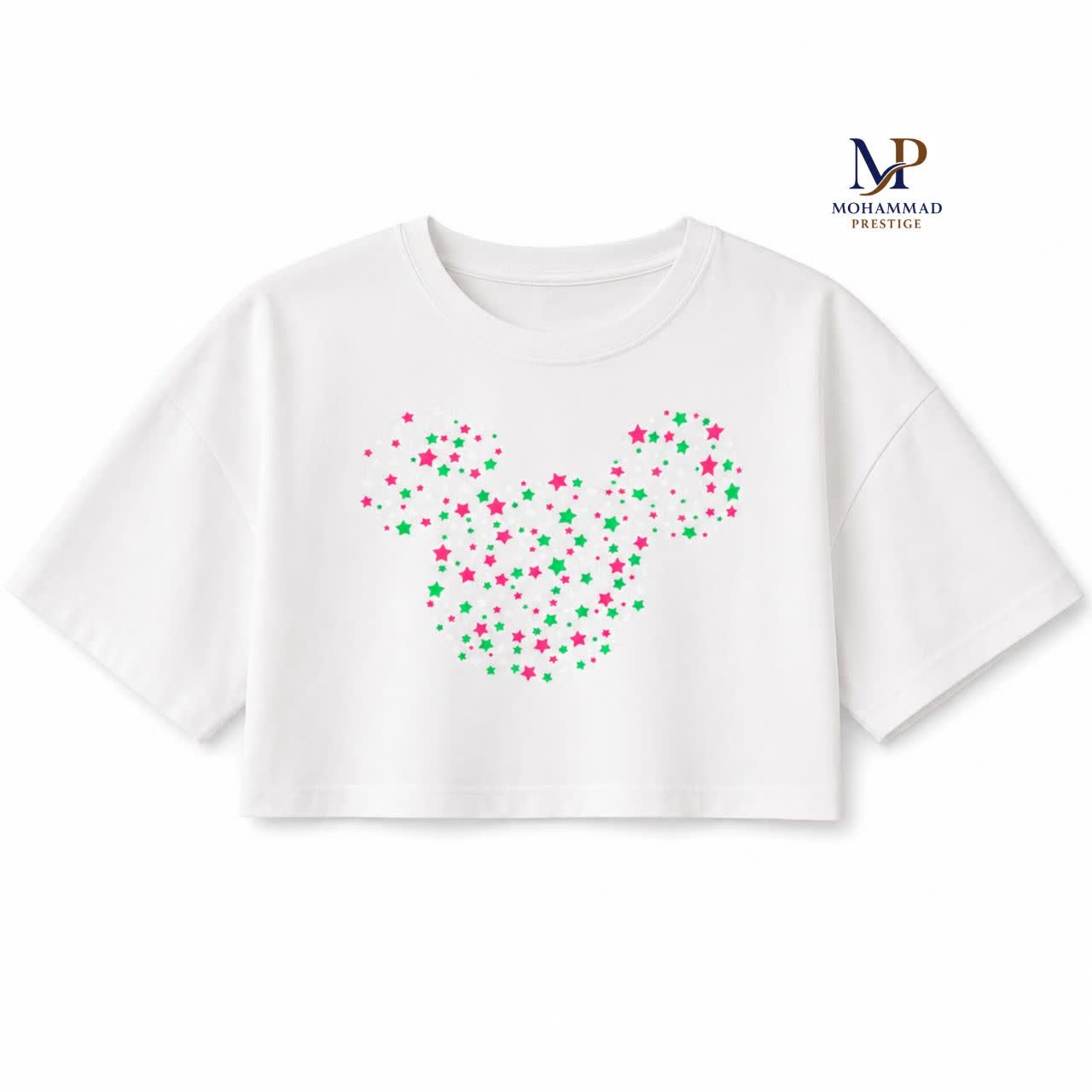تیشرت کراپ دخترانه نخی