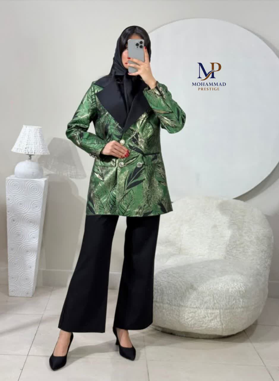 کت و شلوار زنانه مدل نرمال پارچه ژاکارد