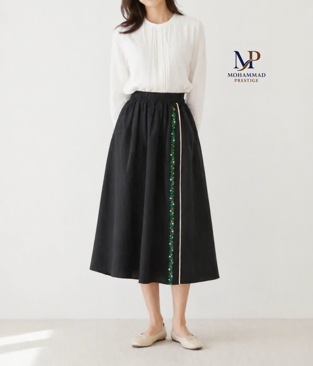 دامن زنانه وارداتی جنس کتان